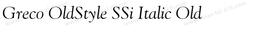 Greco OldStyle SSi Italic Old Style Figures字体转换
